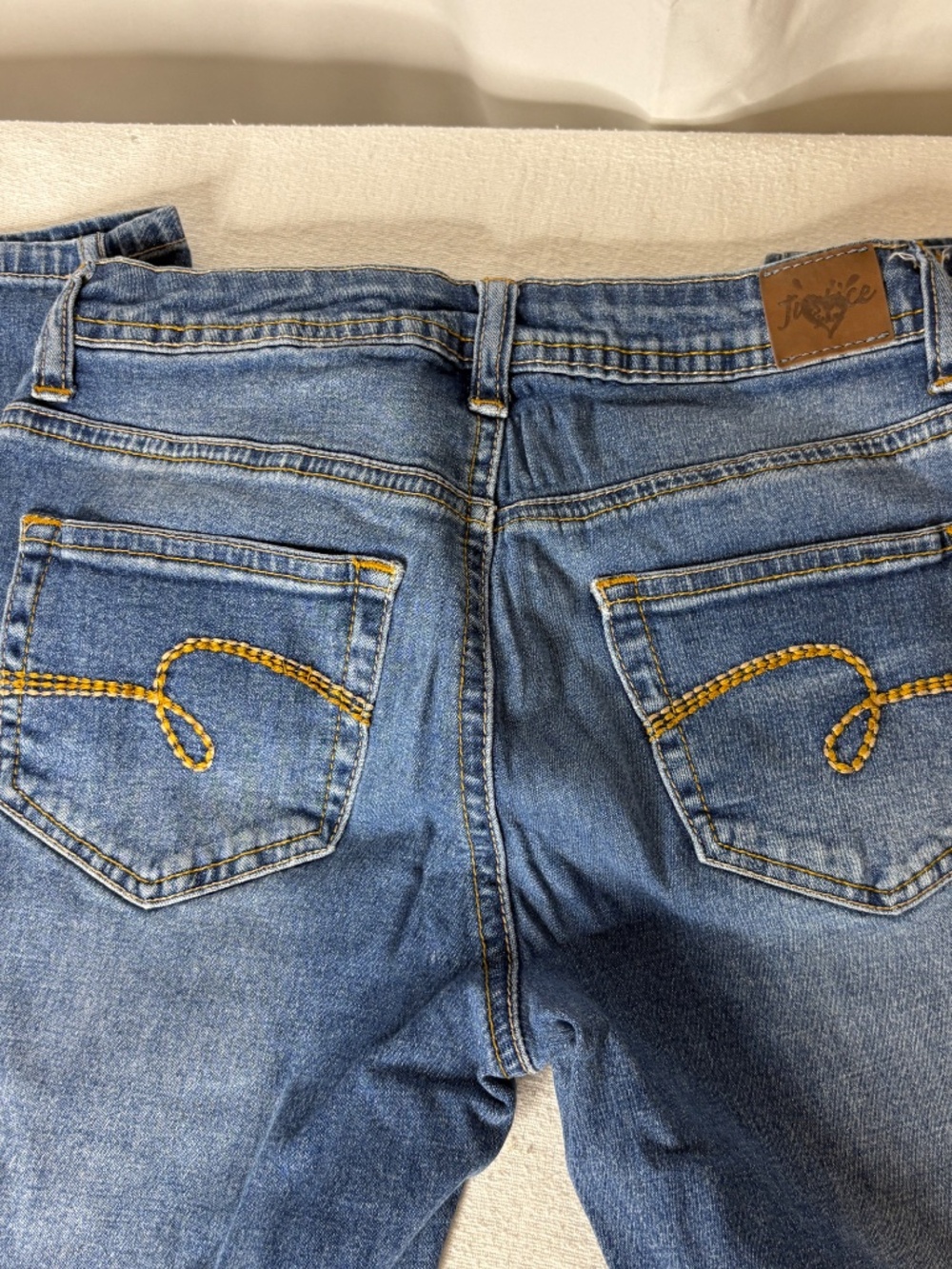 Justice Jeans Simply Low 12S Girls Blue Denim Jeans Cotton Spandex